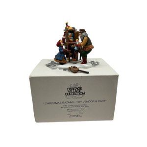 Dept 56 New England Village Series Christmas Bazaar...Toy Vender and Cart Boxed